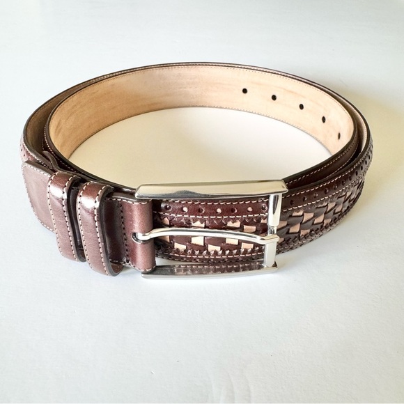 Mezlan Other - New Mezlan Men's Brown Woven  Leather Belt Made in Spain Size 36